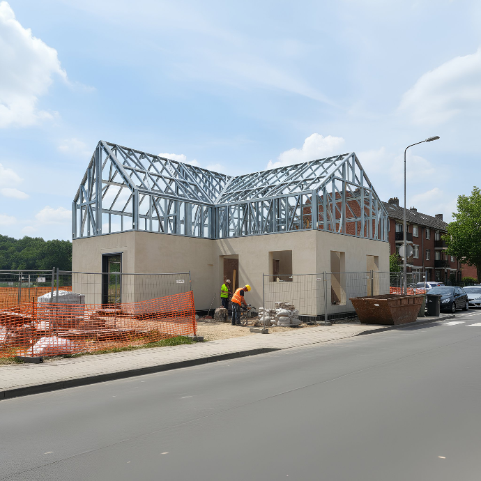 Construction en ossature métallique d'une maison par BatiSteel